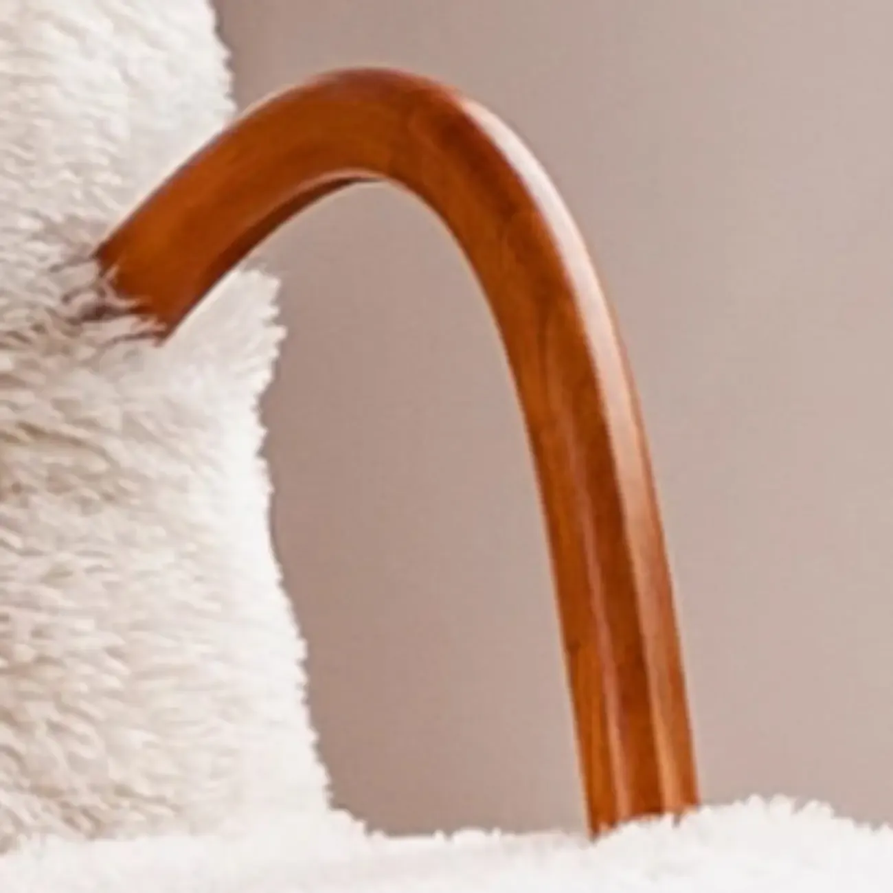 Stationary Solid Wood Rocking Chair with Ottoman & Track Arms