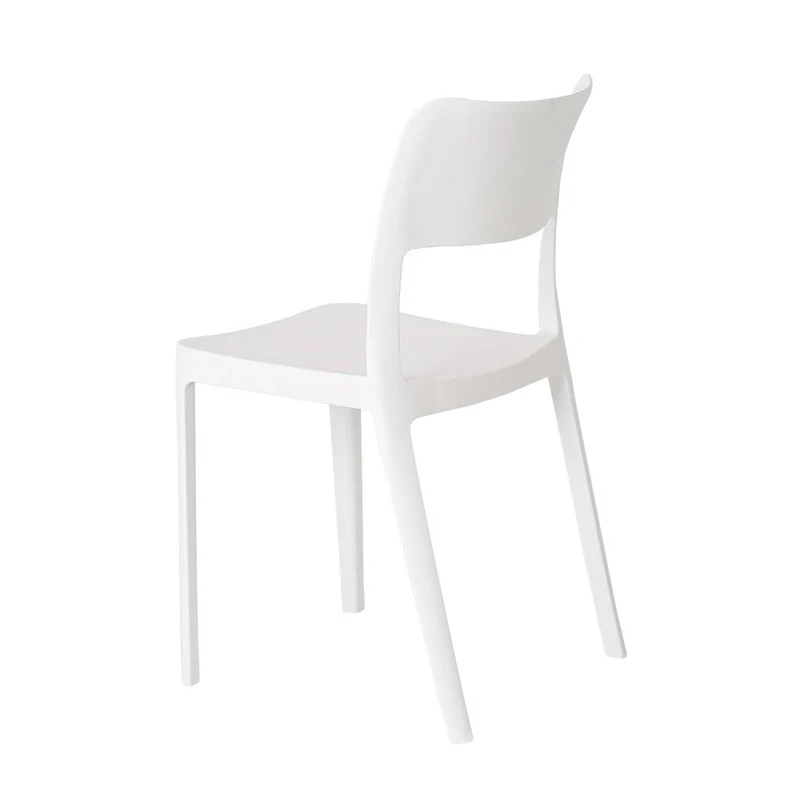 La Vie Resin Stackable All Weather Armless Chair, Set of 2