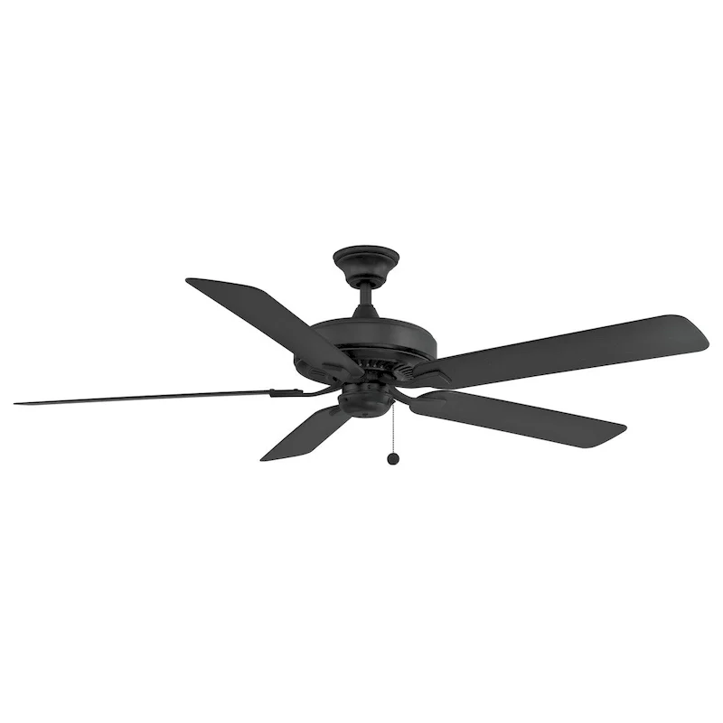 Edgewood 60 inch Indoor/Outdoor Ceiling Fan with Black Blades - Black