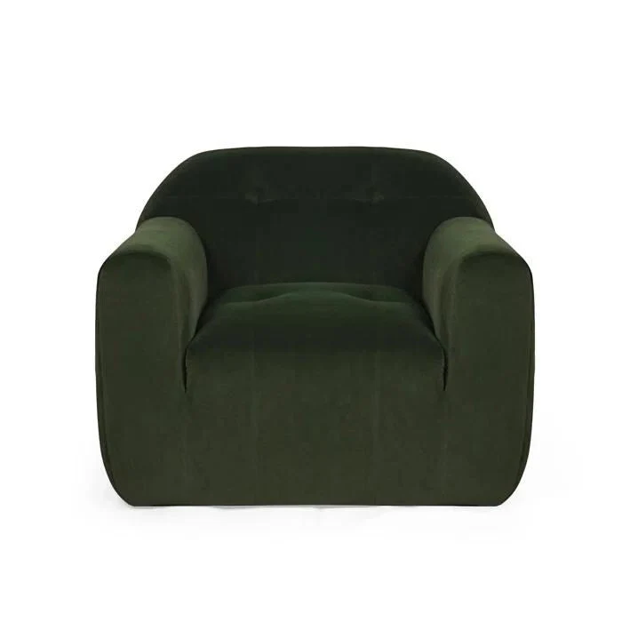 Modern Club Chair - Boucle Fabric, 35.75W x 29H, Single Seat with Seamless Edge Design