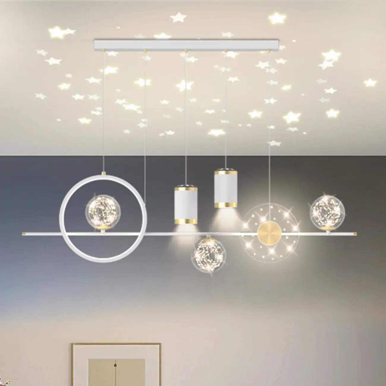 Luxury Adjustable Multi-Light Island Pendant Light