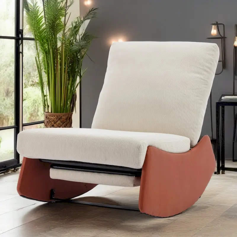 GDFStudio Modern Rocking Chair Recliner with Footrest