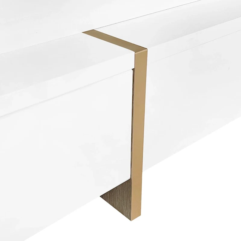 Modern High Gloss Coffee Table with 4 Drawers