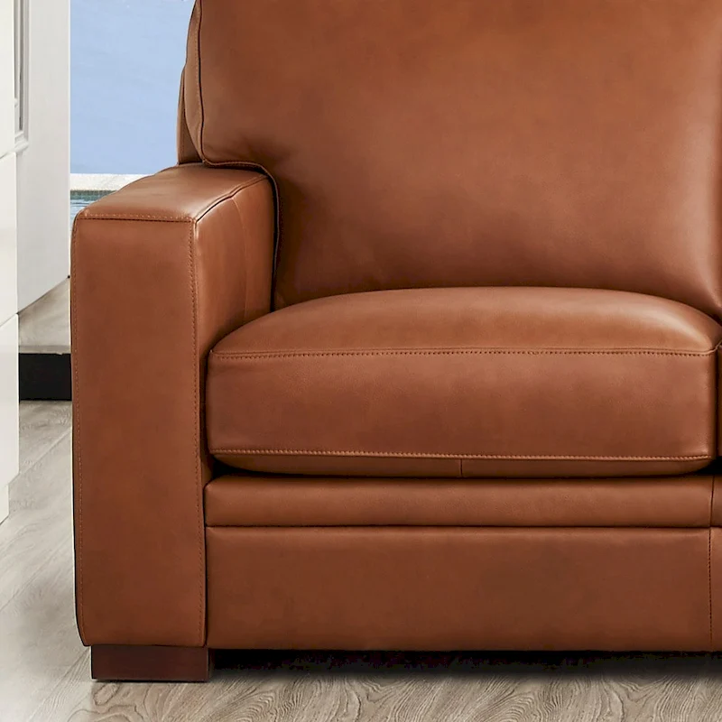 Hydeline Dillon Top Grain Leather Right-Facing Sectional Sofa with Chaise