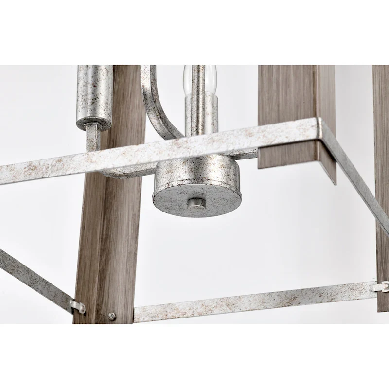 Jenus 13 Inch Antique Farmhouse Box Shape 4 Light Pendant