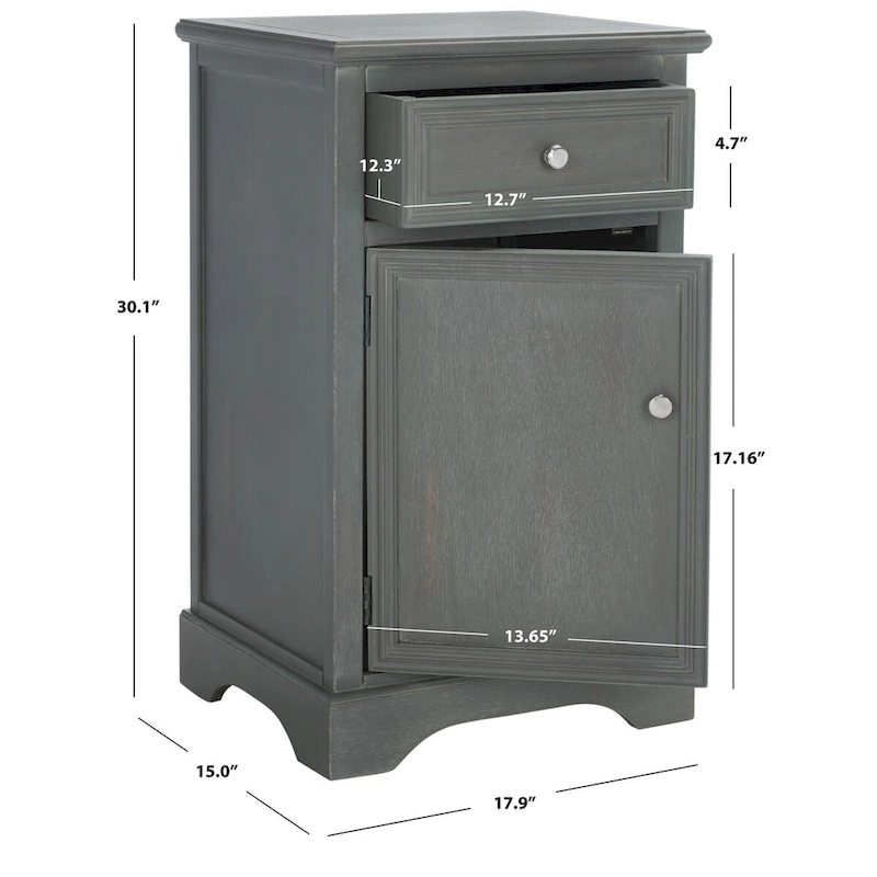 SAFAVIEH Nealie End Table - 17.9 x 15 x 30.1 - 18Wx15Dx30H