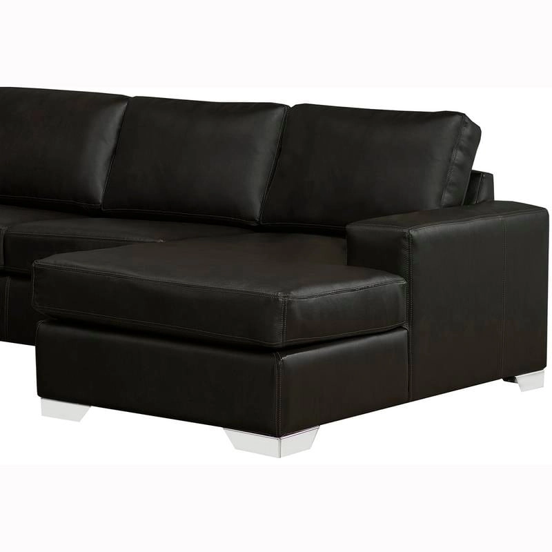 Mitchell Modern Premium Top Grain Italian Leather Sectional Sofa