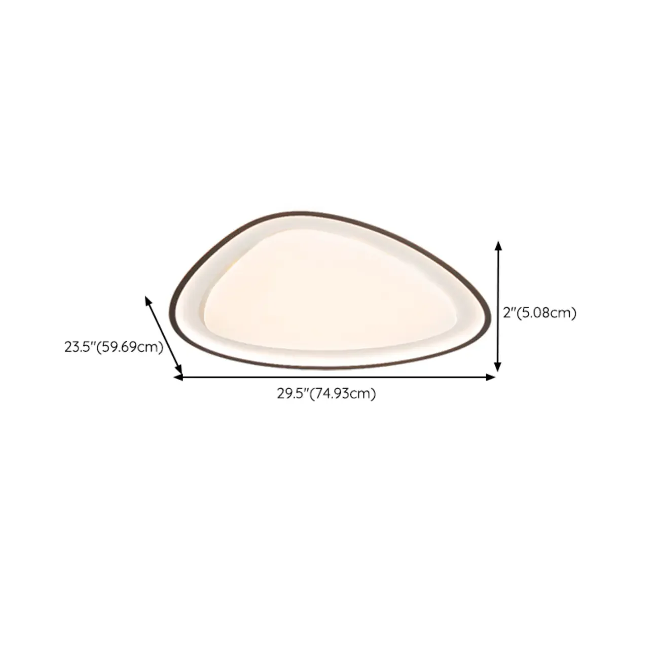 Modern Black-White Flush Ceiling Light with 3 Gear Dimming