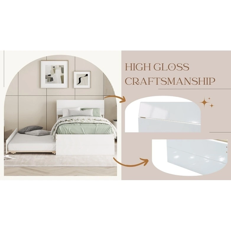 Modern Twin Bed Frame With Trundle