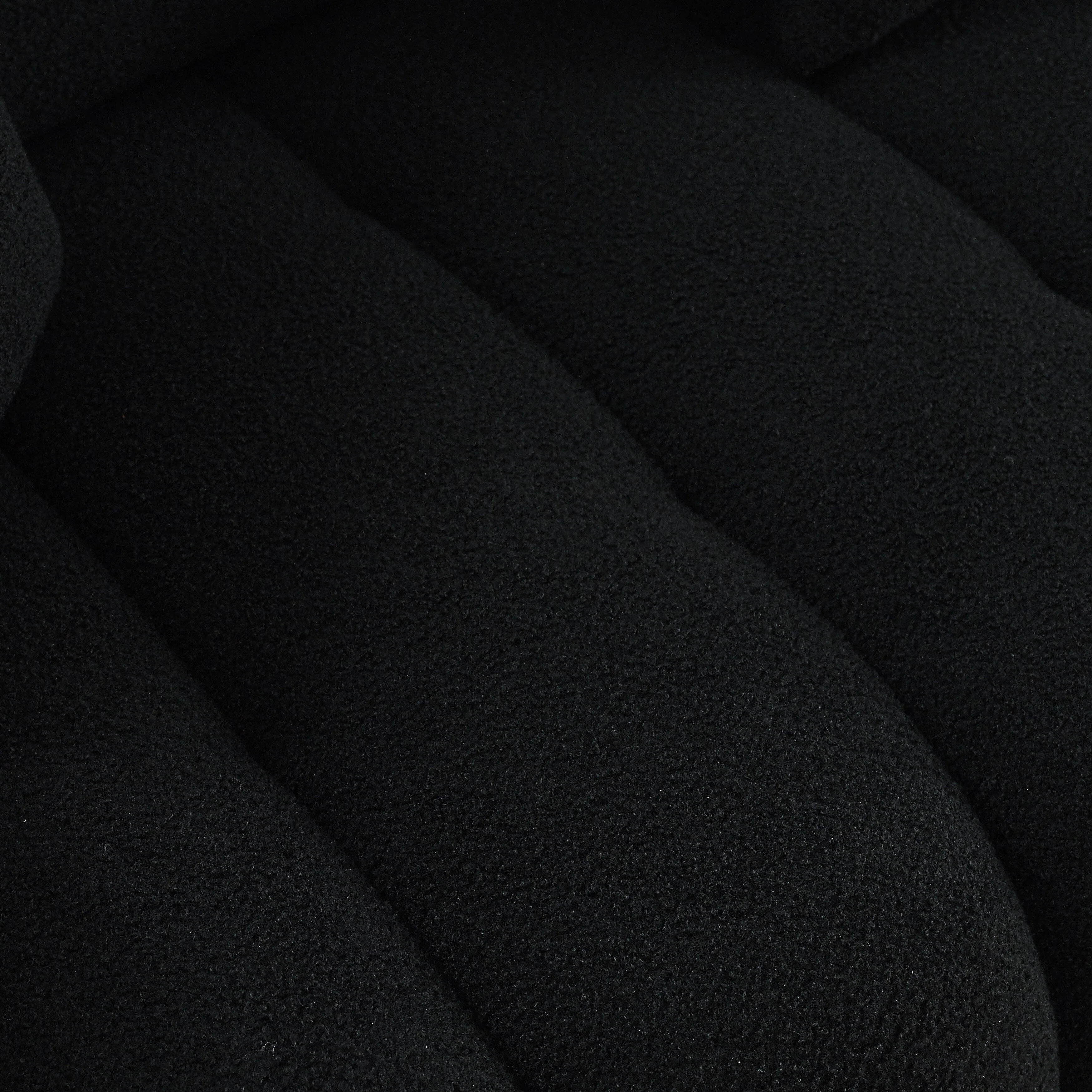 Black Teddy 3-seater Sofa with Back Pillows and Wood Frame