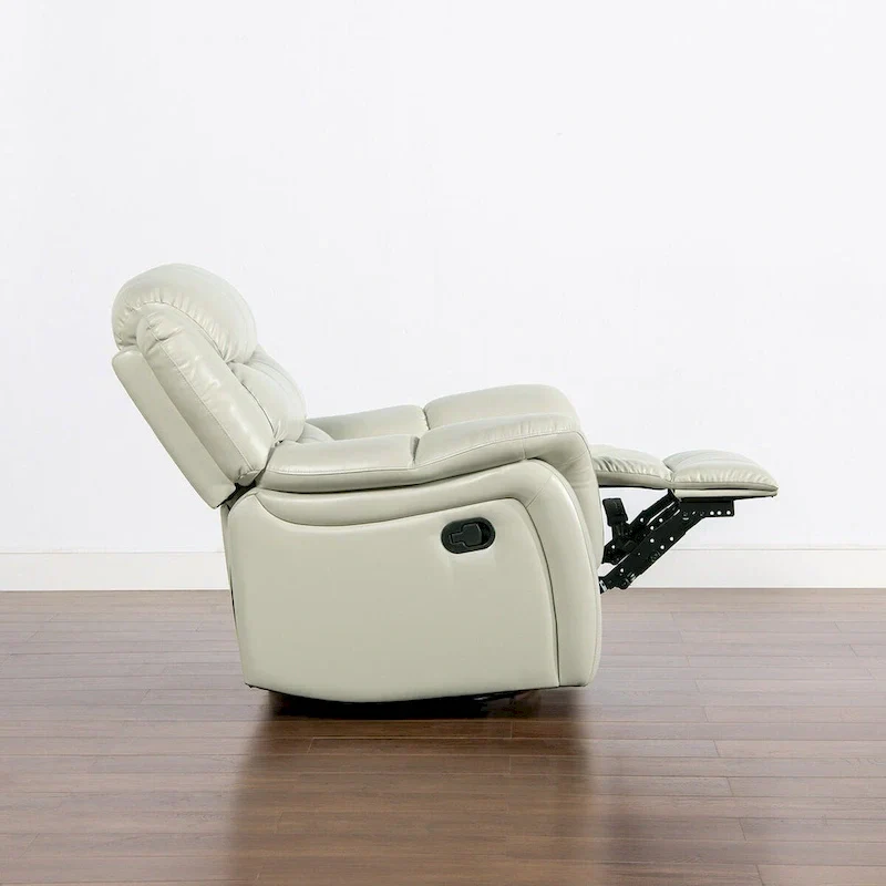 Rover 41.5 Faux Leather Manual Swivel Glider Recliner