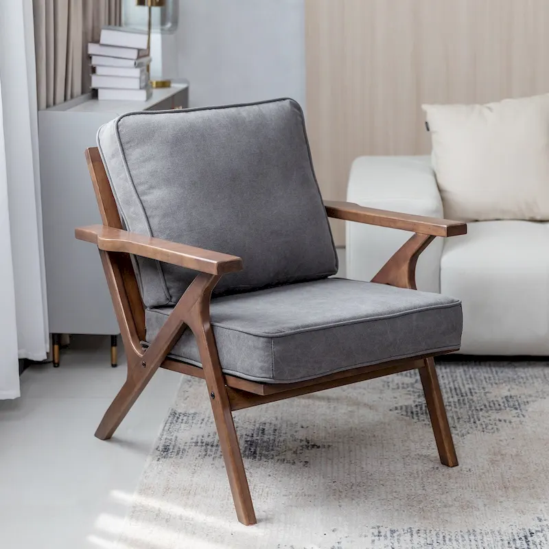 Accent Chair Living Room Chairs Mid Century Modern Chair Leisure Side Reading Arm Chair