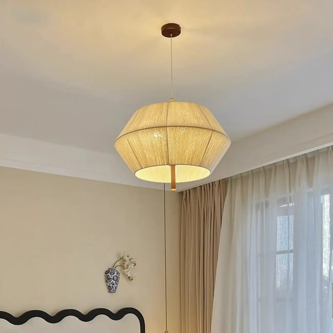 Modern Woven Fabric Dining Room Pendant Light