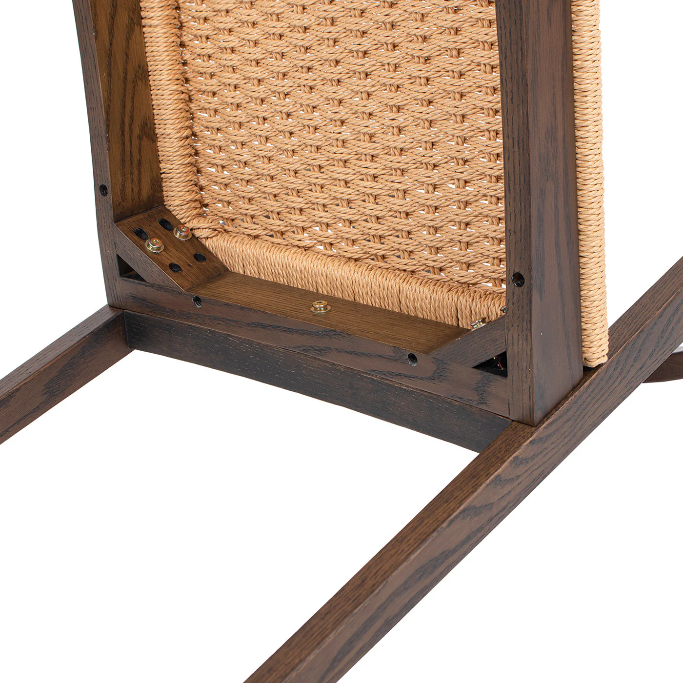 Capri Woven Seat Oak Wood Dining Chair