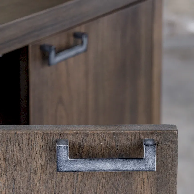 Light Walnut Console Cabinet