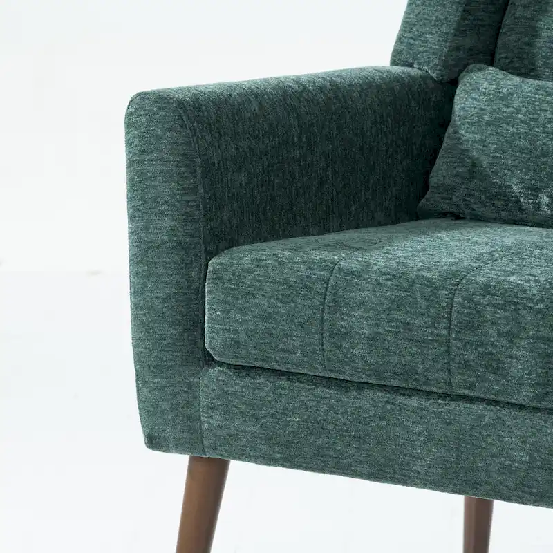 Chenille Fabric Accent Chair with Arm