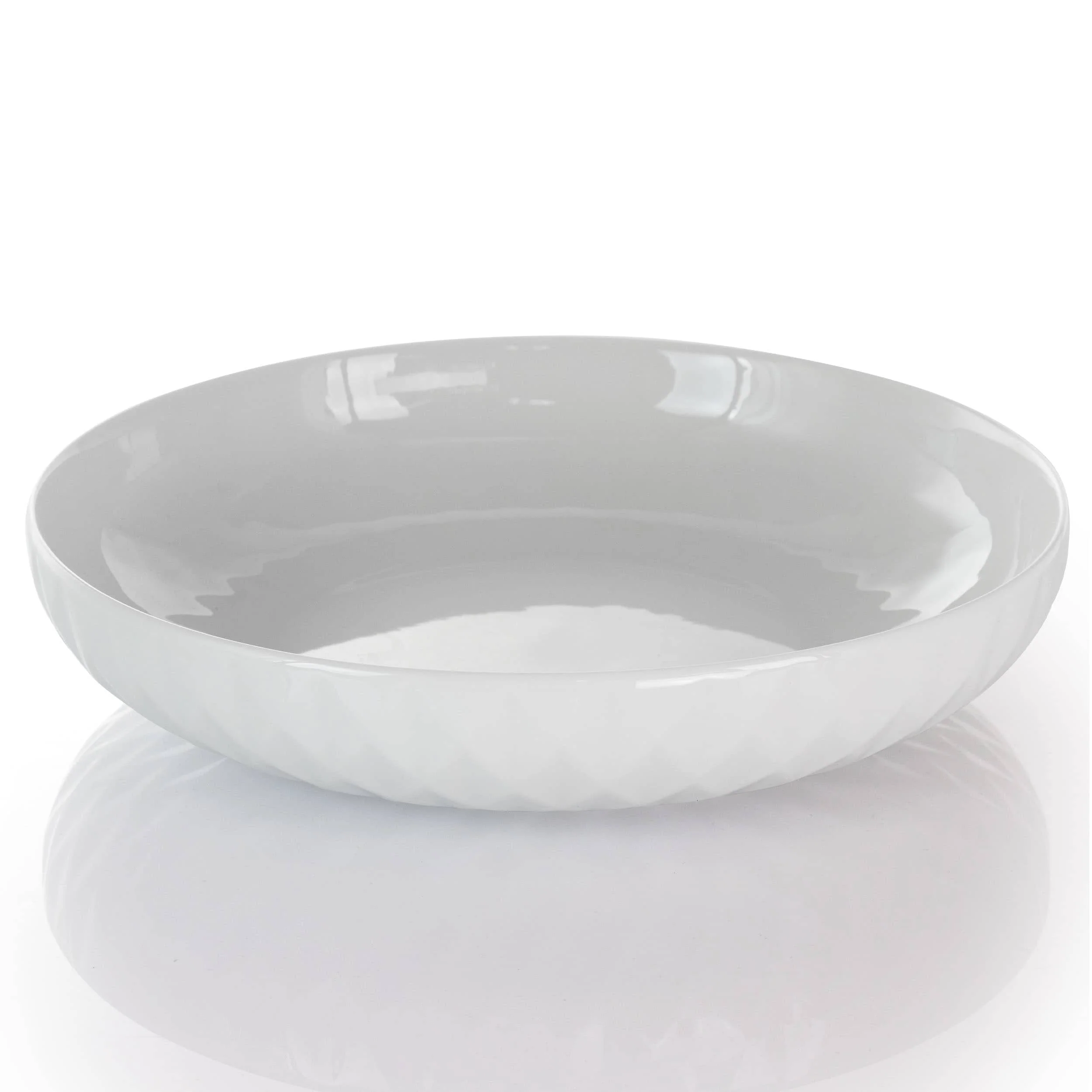 Elama Sienna 18 Piece Stoneware Dinnerware Set in White