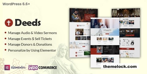 Deeds v11.0 - Best Responsive Nonprofit Church WordPress Theme