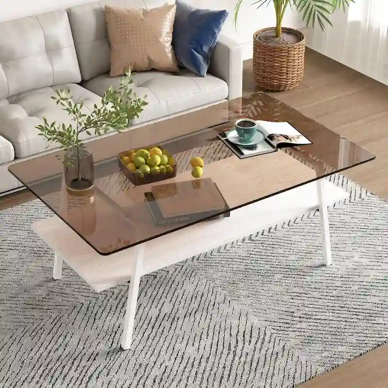 38.58 Rectangle Coffee Table with Modern Design