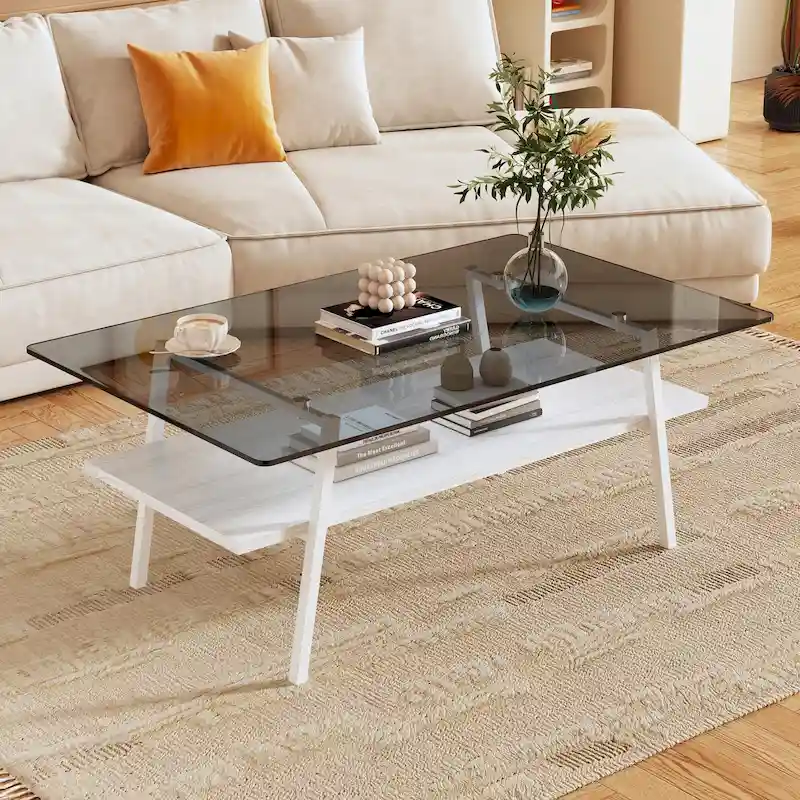 38.58 Rectangle Coffee Table with Modern Design