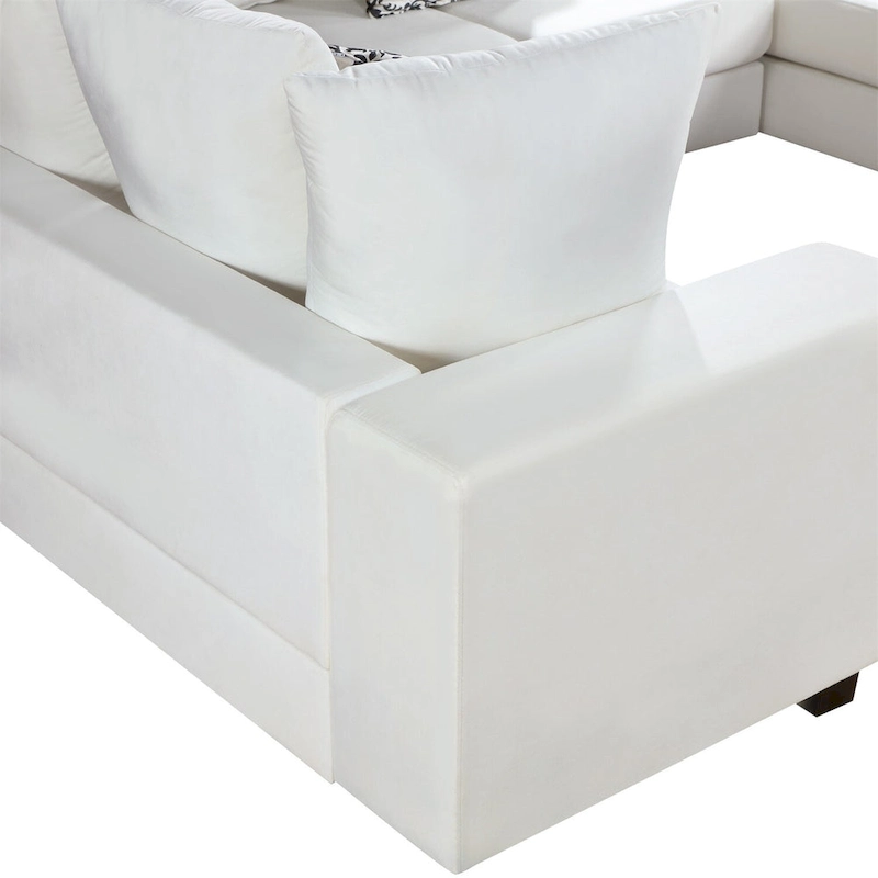Merax Modern U Shape Sectional Sofa with Lots of Pillows Included
