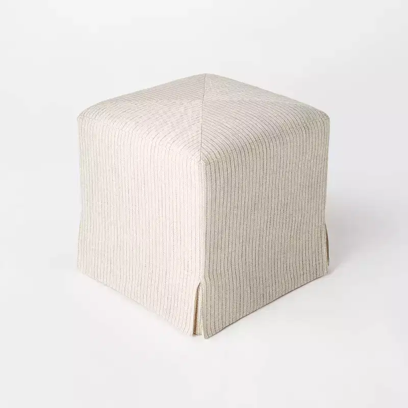 Lynwood Slipcover Cube Ottoman - Threshold designed with Studio McGee