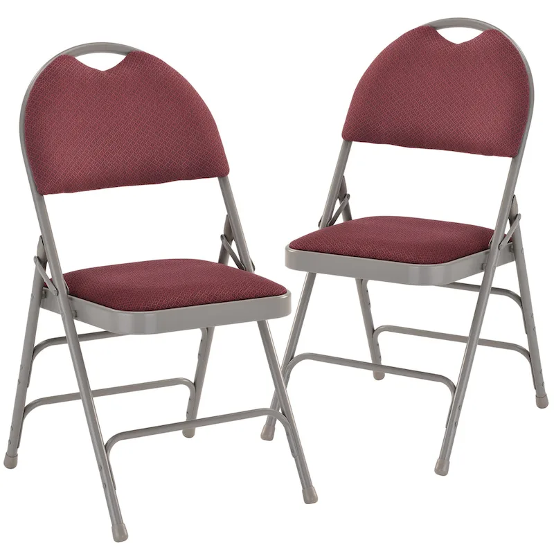 2 Pack Extra Large Ultra-Premium Triple Braced Folding Chair