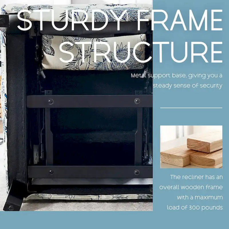 HOMYKA Manual Pushback Recliner Adjustable Accent Chair Wingback Armchair Set of 2