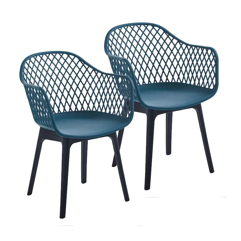 Porthos Home Miro Dining Chairs Set Of 2, Plastic Shell And Legs
