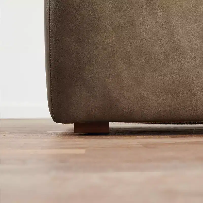 Brown / Chocolate Modular Sectional Sofa, 3-Seater, Leather Upholstered