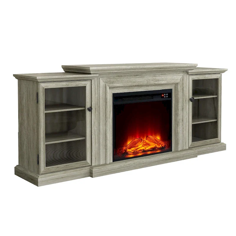 Farmhouse TV Stand with Fireplace - 70 Width -Fits up to 70 TV - 71W x 30H x 15.5D
