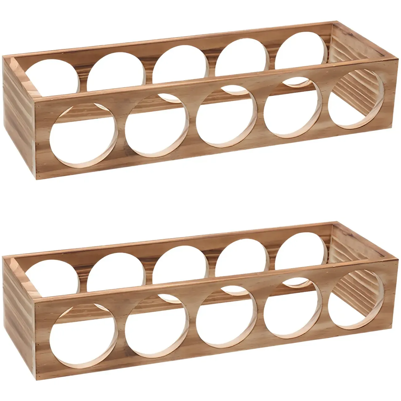 Natural Wooden Stackable Wine Rack Tabletop Wine Holder