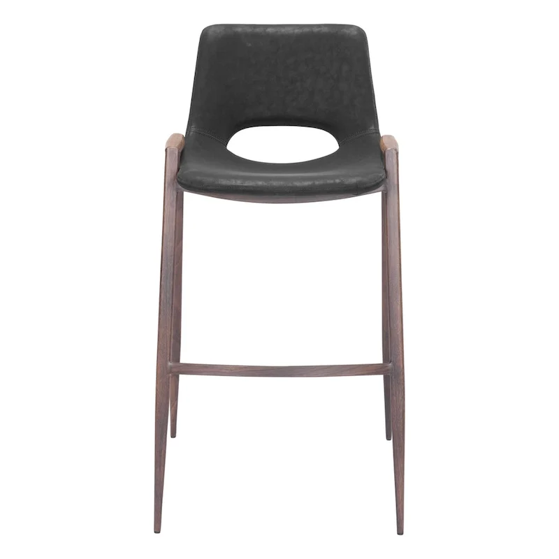 Desi Barstool Black & Walnut