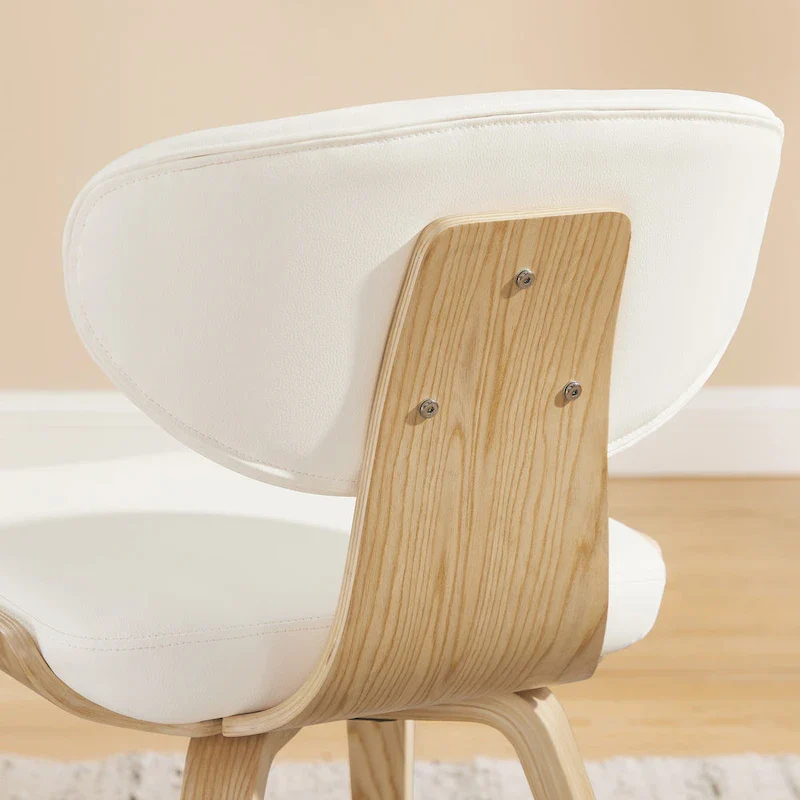 Wood and PU Leather Dining Chair