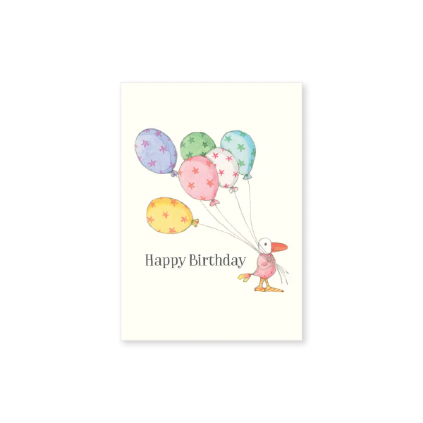 Affirmations - Twigseeds Mini Happy Birthday Card - Balloons - T344