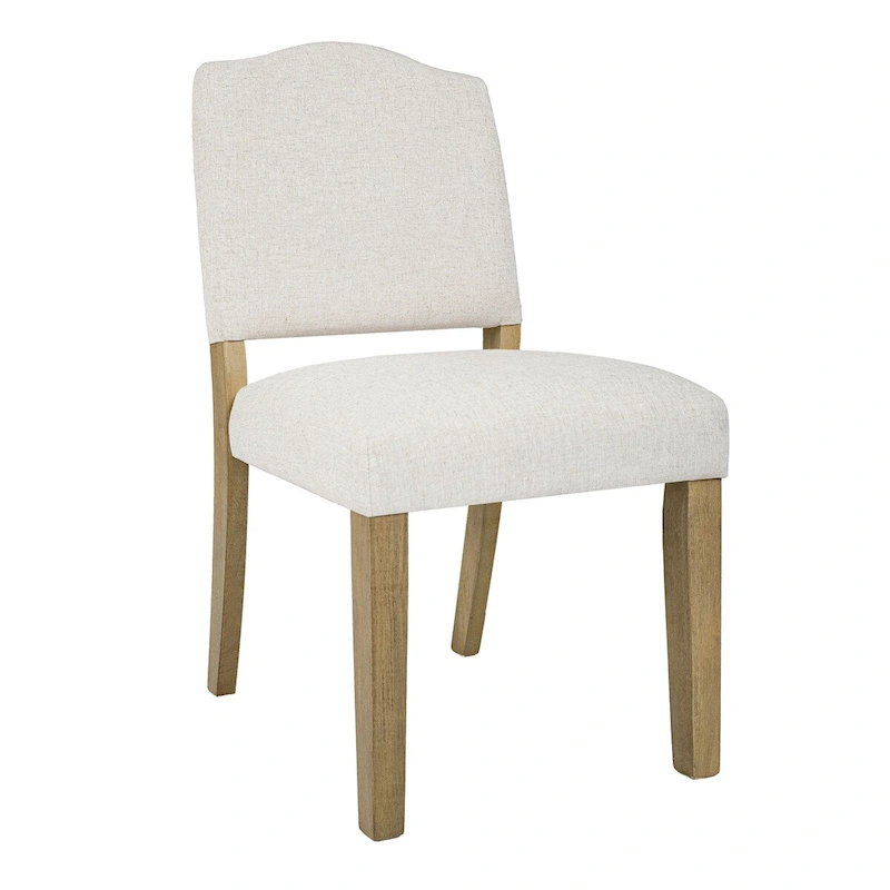 HomePop Open Back Upholstered Dining Chair - Cream Textured Woven (Single Pack)
