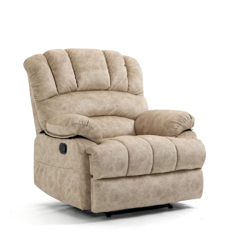 Large Manual Upholstered Recliner Chair