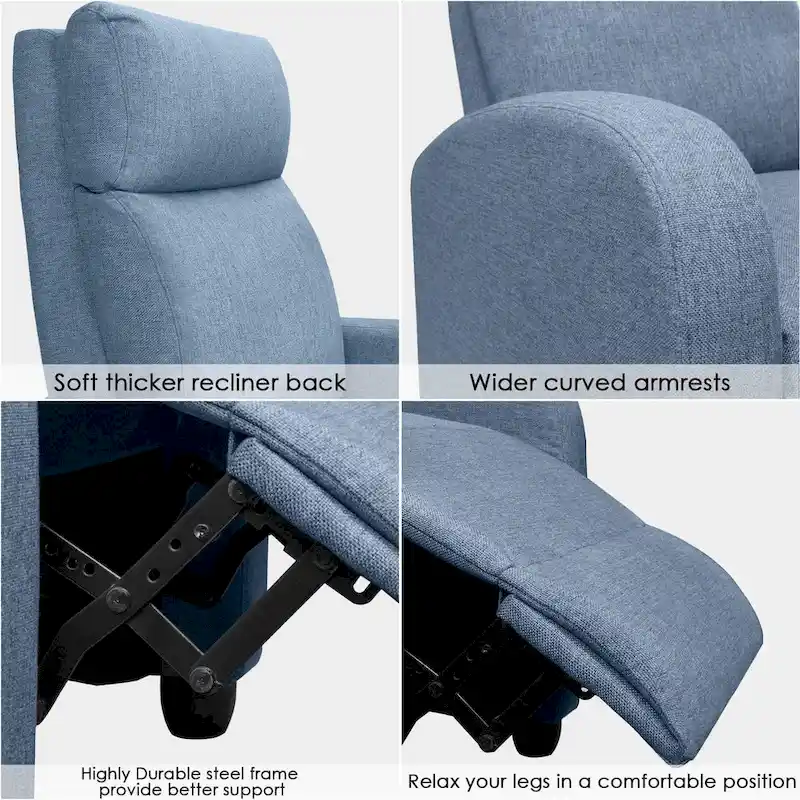 Homall Recliner Chair Fabric Single Living Room Sofa Recliner