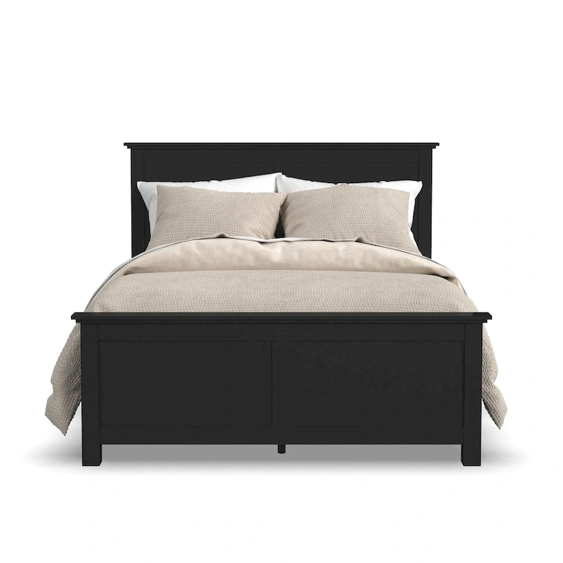 Homestyles Oak Park Black Wood Queen Bed