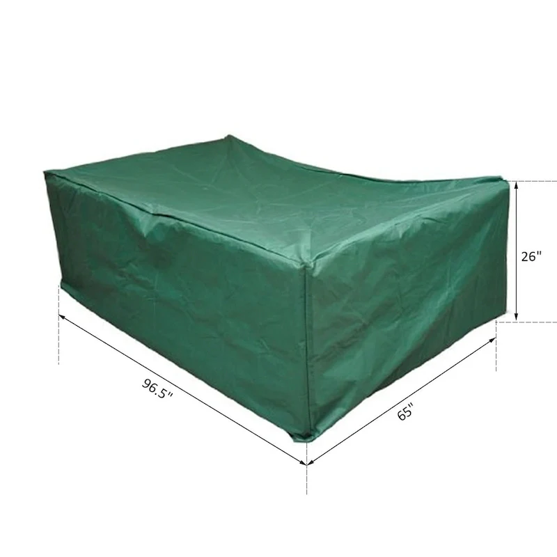 Outsunny 97 x 65 x 26 Weatherproof Outdoor Sectional Patio Furniture Cover with Ultimate Protection & Good Look Green