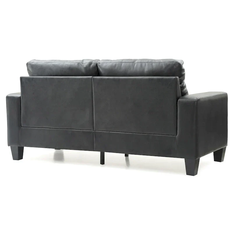 71 in. W Track Arm Faux Leather 3-Seat Sofa