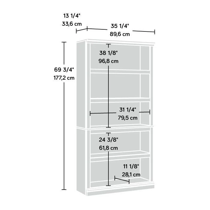 Select Collection 5-Shelf Bookcase