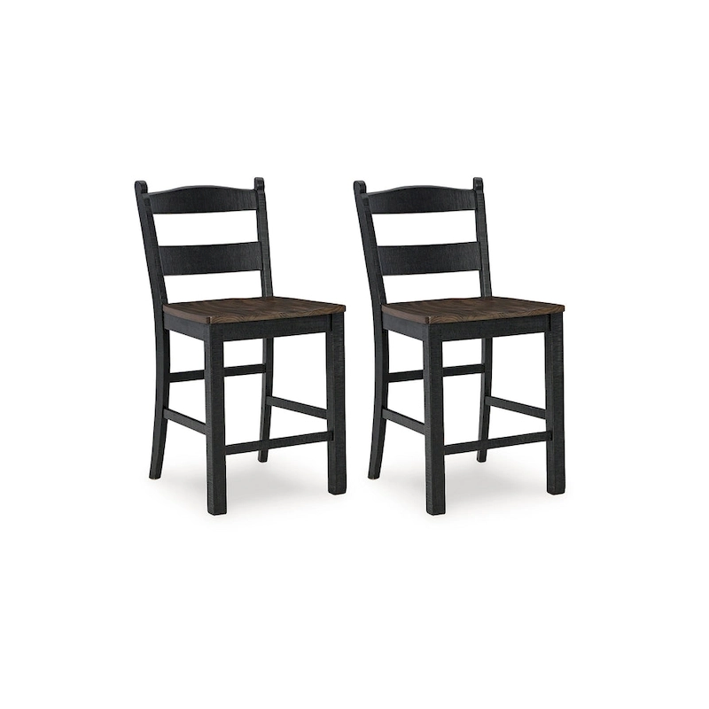 Signature Design by Ashley Valebeck Black/Brown Counter Height Barstool - 20 W x 22 D x 39 H