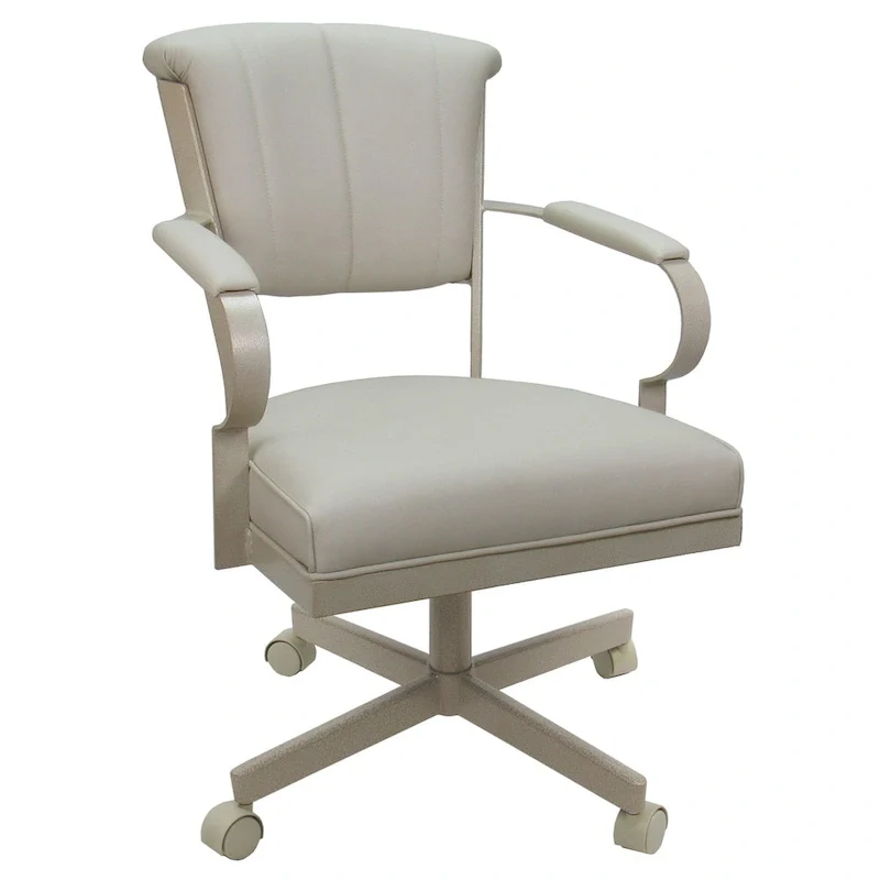 Miami Swivel Metal Caster Chair on Reading Base - 18 High Seat