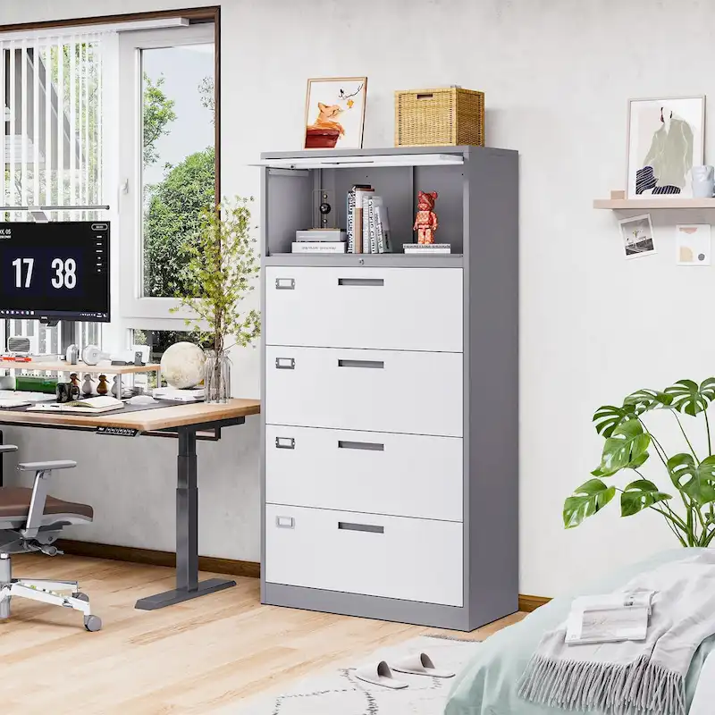 Steel Lateral File Cabinet with Lock