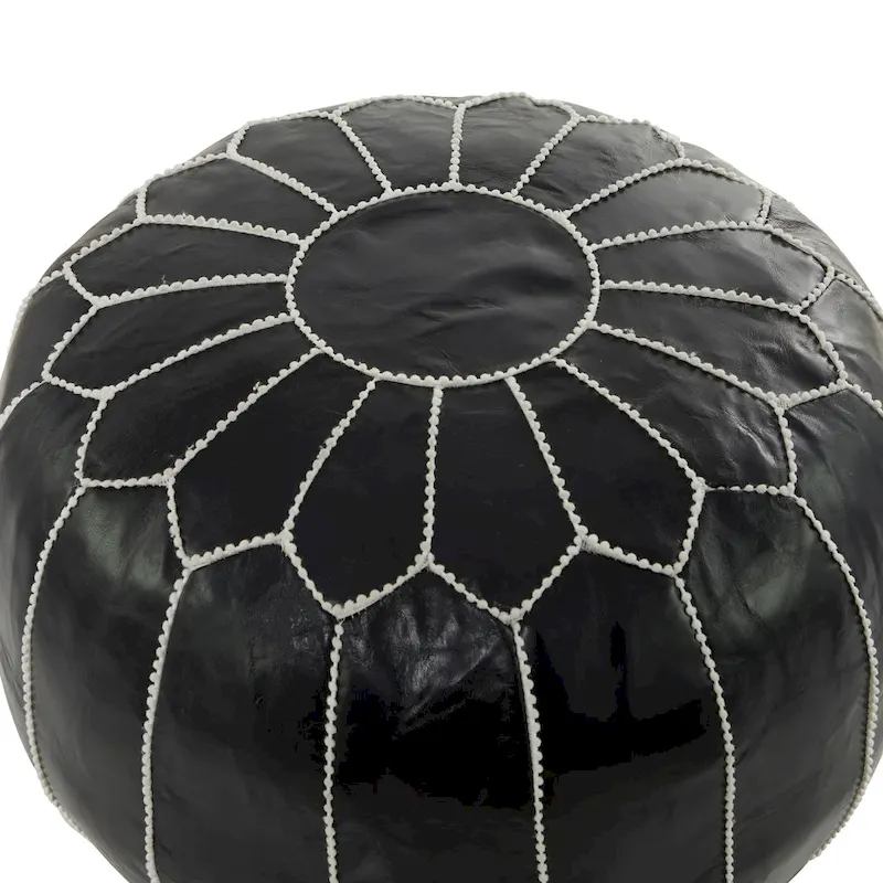 Leather Bohemian Pouf