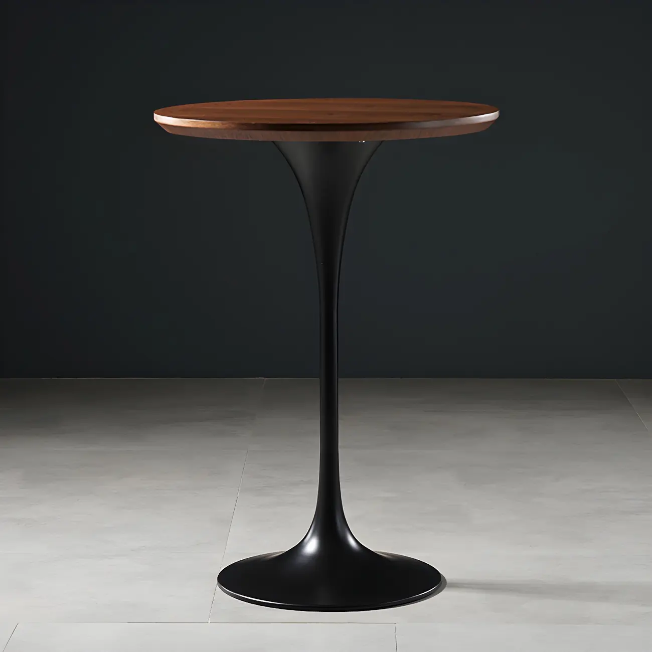 Glam Round Tall Bistro Table Pedestal Base Bar Table