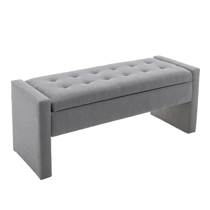 Home Etta Boucle Fabric Storage Bench