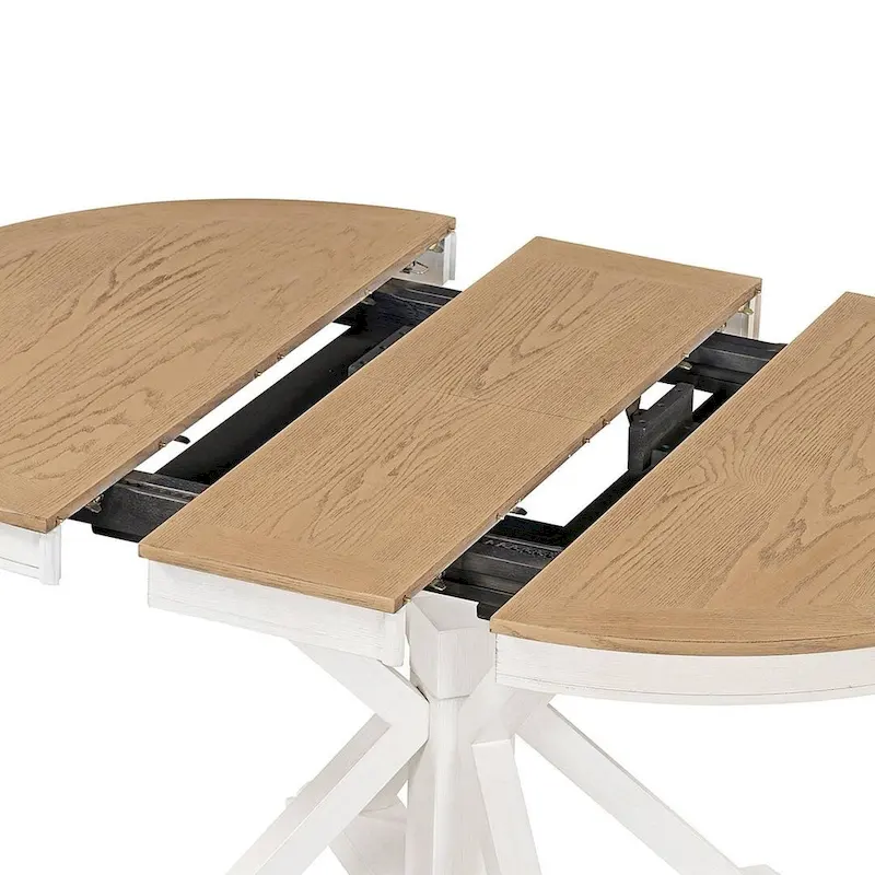 5-Piece Dining Set with Extandable Round Table