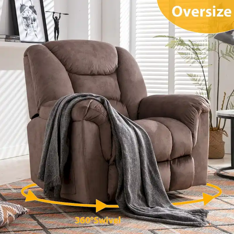 Ebello Oversize Swivel Manual Swivel Recliner